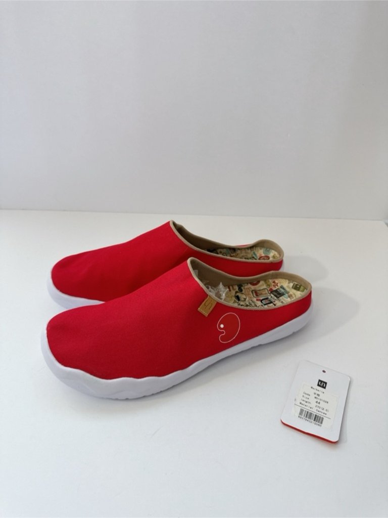 Men’s Size 10 Uin Red Mule Slip-On Shoes Men Canvas Casual Travel Flats — image 4 of 8